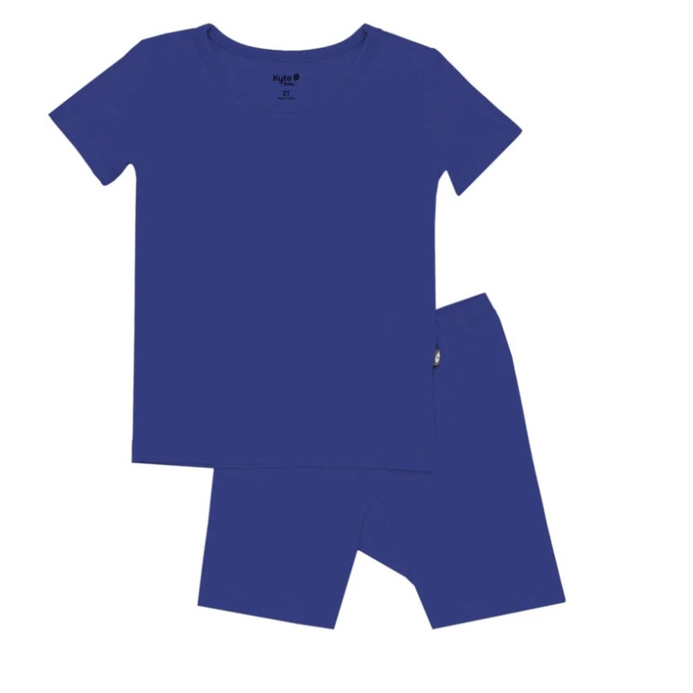 KYTE BABY SHORT SLEEVE TODDLER PAJAMA SET in Blue